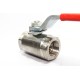 SS Ball Valve Round Solid Body Commercial Stainless Steel 202.